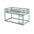 thumbnail image 1 of Solid Rubber Wood Twin over Twin Loft Bed with Ladder / Low-Height Design for Stability and Space Storage, 1 of 2
