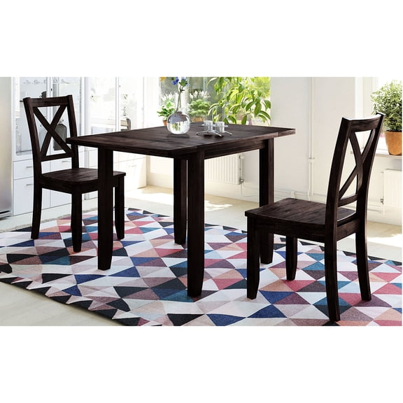 Solid Rubber Wood and MDF Construction | Extendable Table for Variable Space Needs | Long-Lasting and Modern Indoor Dining