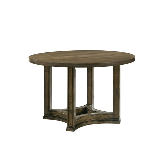 Solid Rubberwood Round Dining Table / Offers Durability for Daily Use