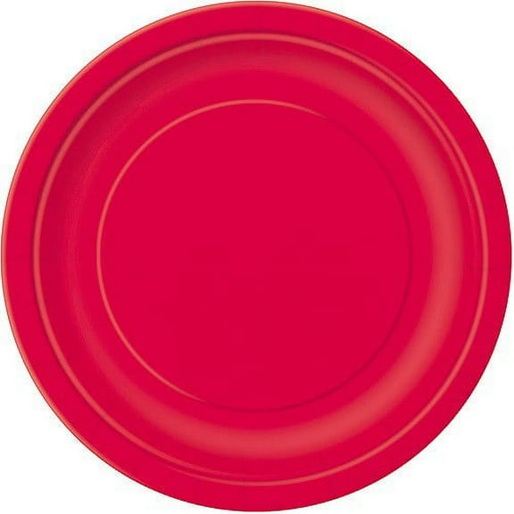 Unique Industries 9-inch Solid Red Round Paper Dinner Plates (Pack of 8)