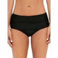thumbnail image 1 of Solid Ruched Bikini Bottoms for Women High Cut Black Swimsuit Bottoms, 1 of 6
