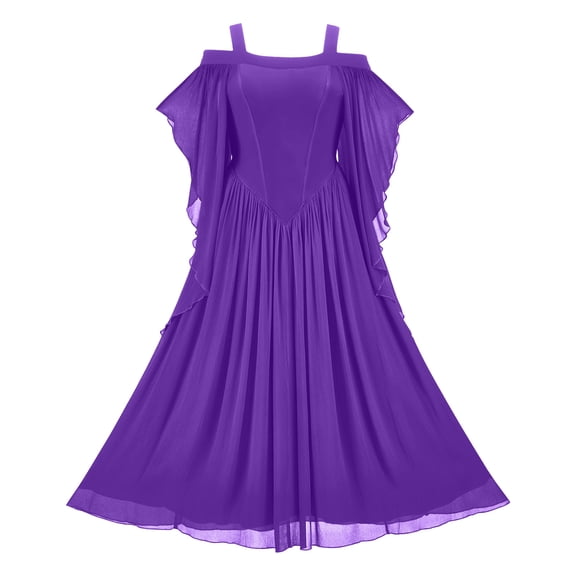 Solid Ruffle Short Sleeve Suspender Empire Waist Pleated Flowy Mesh Retro Goth Dresses Women Elegant Black Short Dress