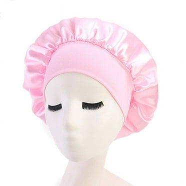 Solid Satin Bonnet Hair Styling Sleep Hat Wrap Shower Cap Hair Styling Tools