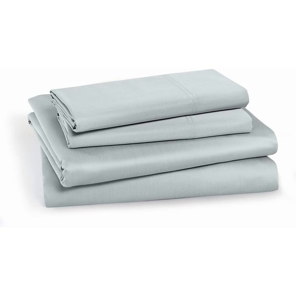 Solid Sea 250-Thread-Count 4pc King Bed Sheet Set 100-Percent Cotton, Superior Percale Weave, Crispy Soft, Deep Pocket, 100% Cotton