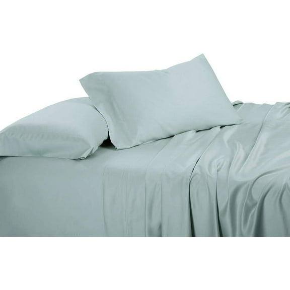 Solid Sea 600 Thread Count Cal King Un-Attached Waterbed Sheet Set Viscose from Bamboo 4pc Sheet Set