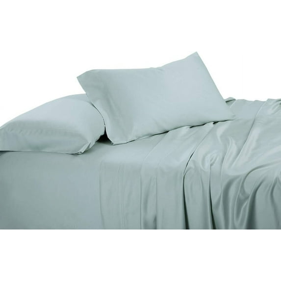 Solid Sea 600 Thread Count Cal King Un-Attached Waterbed Sheet Set Viscose from Bamboo 4pc Sheet Set