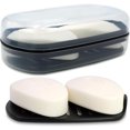 thumbnail image 1 of Solid Shampoo Bar Holder, Large Bar Soap Holder, Travel Soap Container, Soap Box with Draining Layer, Soap Case for Bathroom, Traveling, Gym, Camping (Clear Style-1-Large), 1 of 14