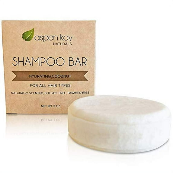 Solid Shampoo Bar, Made With Natural & Organic Ingredients, Sulfate-Free, Cruelty-Free & Vegan. 3 Ounce Bar (Hydrating Coconut)