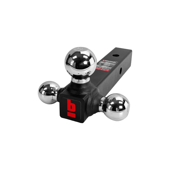 bROK Solid Shank Class III Tri-Ball Mount with Chrome Finished Hitch Balls