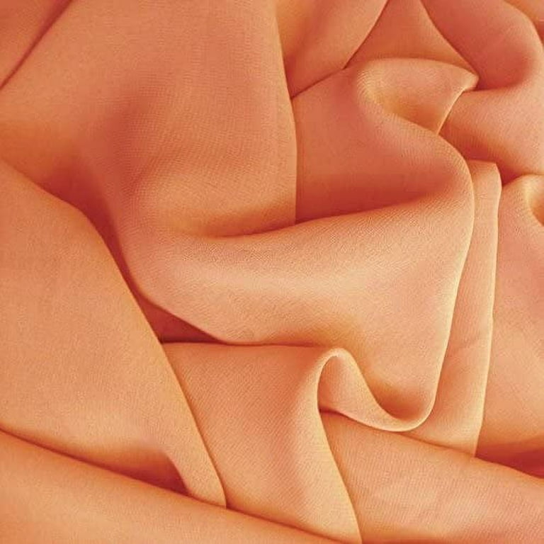 Solid Sheer Chiffon Fabric Polyester Dress 58 Inch Wide- Fabric by The Yard  (F.E.) (25 Yard, Peach) - Walmart.com