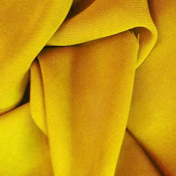 Solid Sheer Chiffon Fabric Polyester Dress 58 Inch Wide- Fabric by The Yard (F.E.) (50 Yard, Gold)