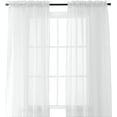 thumbnail image 1 of Solid Sheer Window Drapes, (Set of 2) Multipurpose Sheer Curtains, 40 X 84, White, 1 of 5