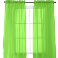 thumbnail image 1 of Solid Sheer Window Drapes, (Set of 2) Multipurpose Sheer Curtains, 60 X 84 inch, Lime Green, 1 of 5