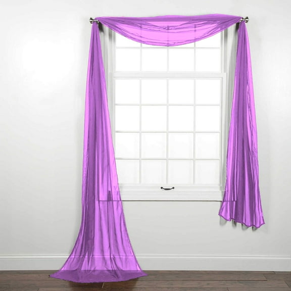 Solid Sheer Window Scarf | Decotex