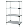 thumbnail image 1 of Solid Shelving 4-Shelf Starter Units, 21 x 42 x 74 in. - Galvanized Steel, 1 of 1