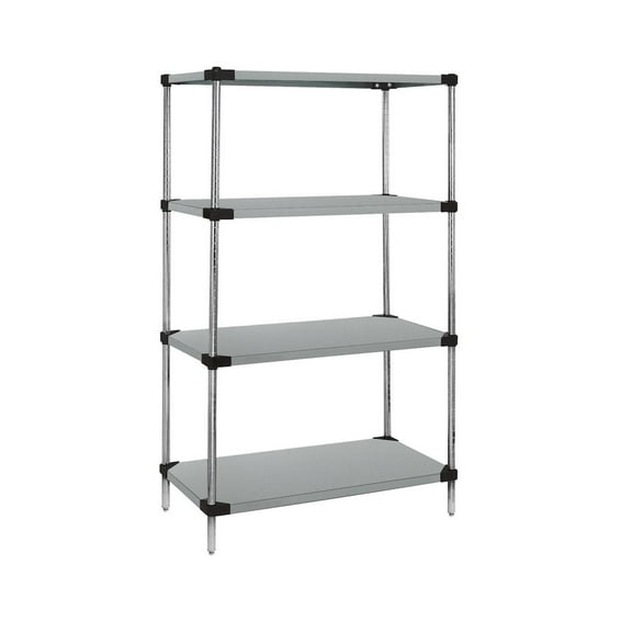 Quantum Storage Systems Shelving Unit, Solid in Stainless Material, Stainless Color