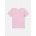 thumbnail image 1 of Solid Short Sleeve T-Shirt with Heart Pocket - Pink, 1 of 6
