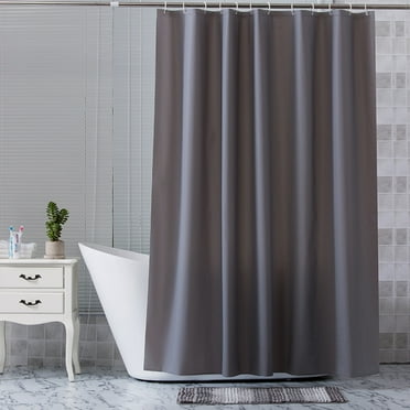 Solid Shower Curtain 6 x 6 FT Bath Curtains Waterproof PEVA Bathroom Curtains for Bathtub Showers Metal Grommets