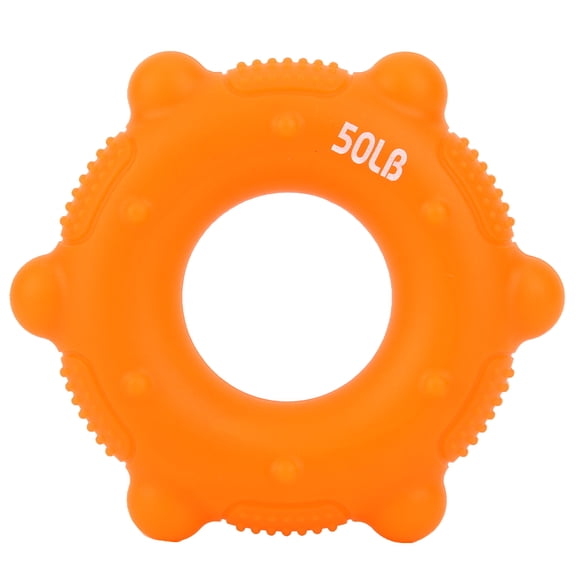 Solid Silicone Hand Exerciser Squeezer Gripper for Muscle Strengthening Training(Orange 50LB)