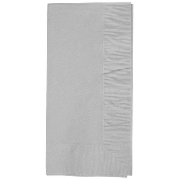 Solid Silver 2-ply Dinner Napkin - 40pc (Pack of 12)