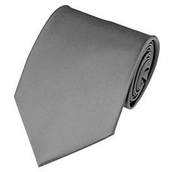 Solid Silver Traditional Men's Necktie