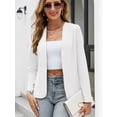 thumbnail image 1 of Solid Simple Blazer, Casual Open Front Long Sleeve Work Outerwear, Women's Clothing, 1 of 3