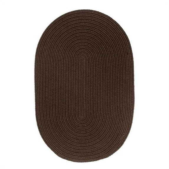 Solid Slice Rug Brown