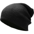 thumbnail image 1 of Solid Slouch Beanie Snug Baggy Fit Skull Cap Winter Hat Ski, 1 of 8