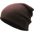 thumbnail image 1 of Solid Slouch Beanie Snug Baggy Fit Skull Cap Winter Hat Ski, 1 of 8