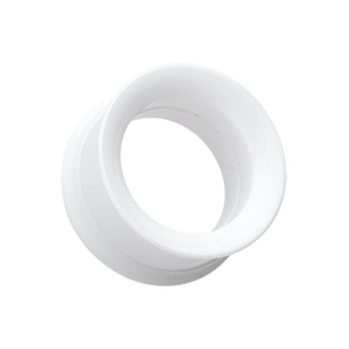 Solid Smooth Flared Screw-Fit Ear Gauge Tunnel Plug
