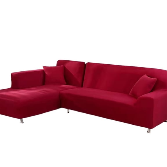 Solid Sofa Cover For Living Room Elastic 1/2/3/4 Seater Sofa Cover Protector L Shaped Corner Sofa Cover