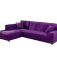 thumbnail image 1 of Solid Sofa Cover For Living Room Elastic 1/2/3/4 Seater Sofa Cover Protector L Shaped Corner Sofa Cover, 1 of 7