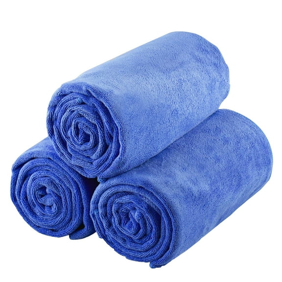 Solid Soft Microfiber Bath Towels 3 PCS,Extra Absorbent,27 x 55 inches