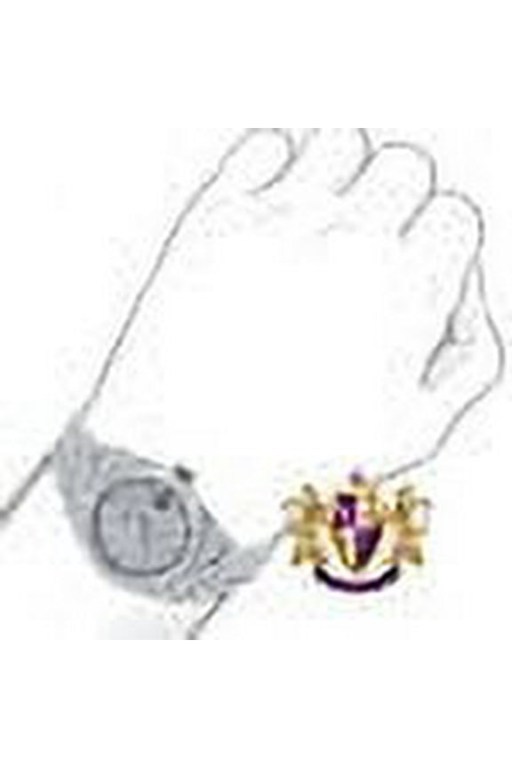 Solid Stainless Steel Icy Band 18K White Gold Finish Simulated Diamond Ladies Women's Presidential Watch 30mm W/Date Function