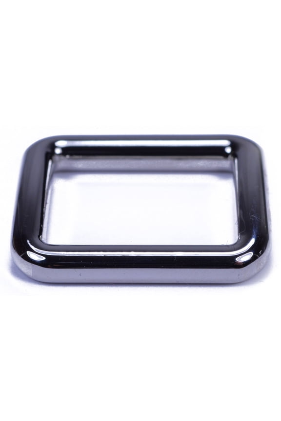 Solid Stainless Steel Metal Square Ring - Size Small - 5 Pack