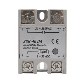 Solid State Relay Module 3-32V DC to 24-380V AC 40A for SSR-40DA Industrial Control Panel Automation High Reliability Bolt Fixing(SSR-40DA)