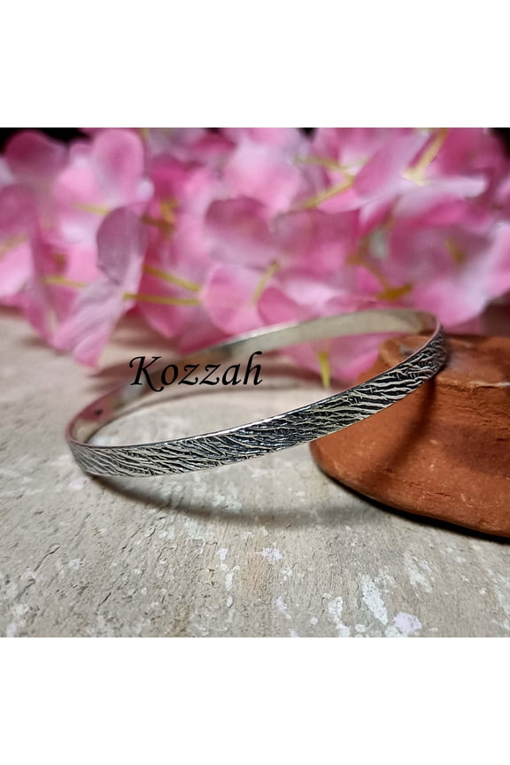 Solid Sterling Silver Cuff Bracelet, Adjustable Bangle 925 Simple Silver Jewelry Simple Stacking Minimalist, Handmade Bangle, Boho Bangle