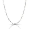 thumbnail image 1 of Solid Sterling Silver Figaro Link Diamond-Cut Pave .925 ITProLux Necklace Chains 3MM - 10.5MM, 16" - 30", Silver Chain for Men & Women, Made In Italy, Next Level Jewelry, 1 of 7
