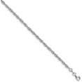 thumbnail image 1 of Solid Sterling Silver Rhodium-plated Fancy Chain Anklet - 10.5", 1 of 6