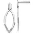 thumbnail image 1 of Solid Sterling Silver Rhodium-plated Polished Post Dangle Earrings - 25.25mm, 1 of 6