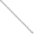 thumbnail image 1 of Solid Sterling Silver Rhodium-plated Polished Textured Link Anklet - 10"- Made In Italy, 1 of 5