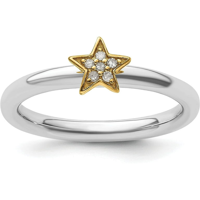 Sterling Silver Stackable Expressions Diamond Star Ring Sterling Silver Stackable Expressions Diamond Star Ring