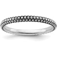 thumbnail image 1 of Solid Sterling Silver Stackable Expressions Antiqued Ring - Ring Size 10.0-2.0gm, 1 of 7