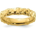 thumbnail image 1 of Solid Sterling Silver Stackable Expressions Gold-plated Ring - Ring Size 9.0-4.0gm, 1 of 7