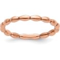 thumbnail image 1 of Solid Sterling Silver Stackable Expressions Pink-plated Rice Ring - Ring Size 8.0, 1 of 7