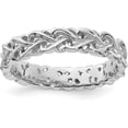 thumbnail image 1 of Solid Sterling Silver Stackable Expressions Polished Intertwined Heart Ring - Ring Size 6.0, 1 of 7