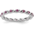 thumbnail image 1 of Solid Sterling Silver Stackable Expressions Rhodolite Garnet Ring - Ring Size 6.0, 1 of 7