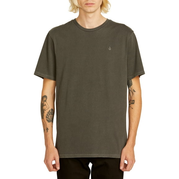 Solid Stone Emb Short Sleeve T-Shirt [Black]