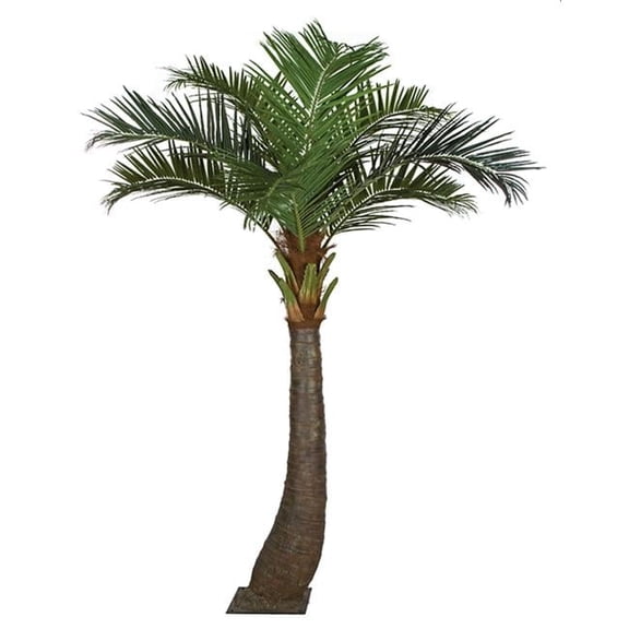 Solid Storage Supplies Tropical 11.5 ft. Coconut Palm Tree in Green with Fiberglass Trunk