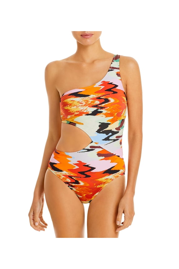 Solid & Striped The Claudia Printed Asymmetric One Piece Swimsuit